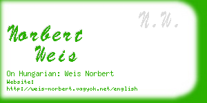norbert weis business card